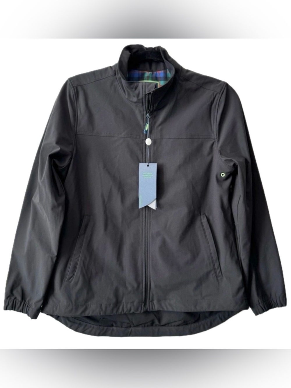 NWT William Murray Golf Women’s Windbreaker Jacket Black Small Full Zip